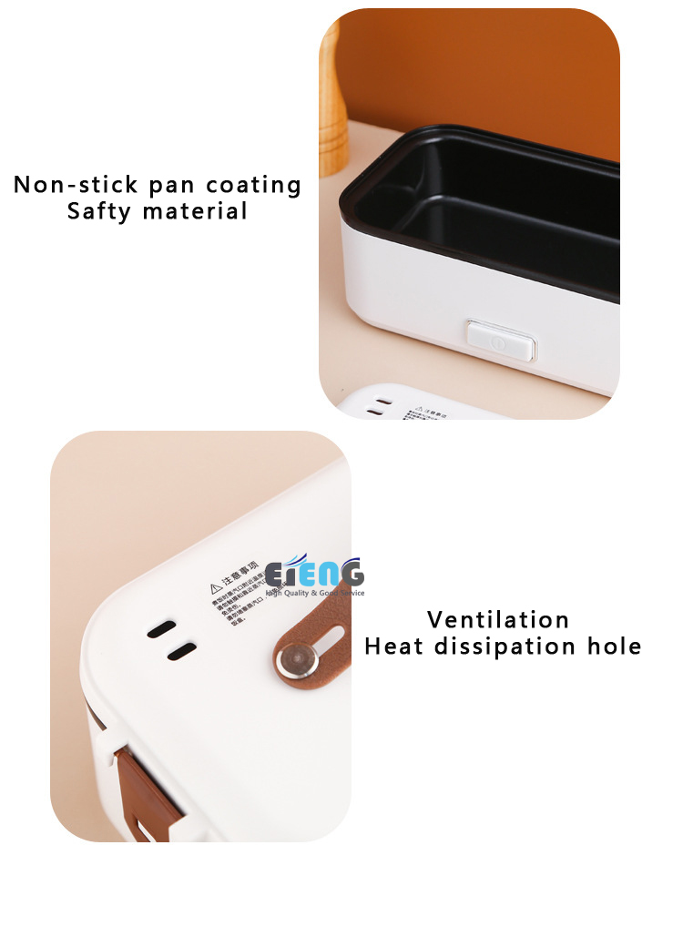 Unique Non-stick Pan Designed Lunchbox 300W Food Heater Car Home Portable Mini Electric Rice Cooker