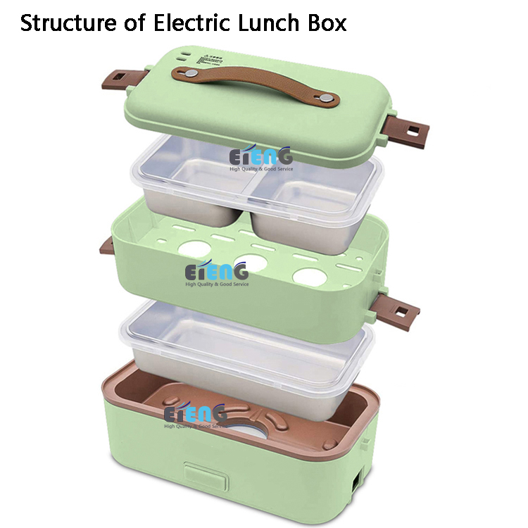 Custom Double Layers Food Heater Warmer Lunchbox 300W Portable Bento  Mini Electric Lunch Box