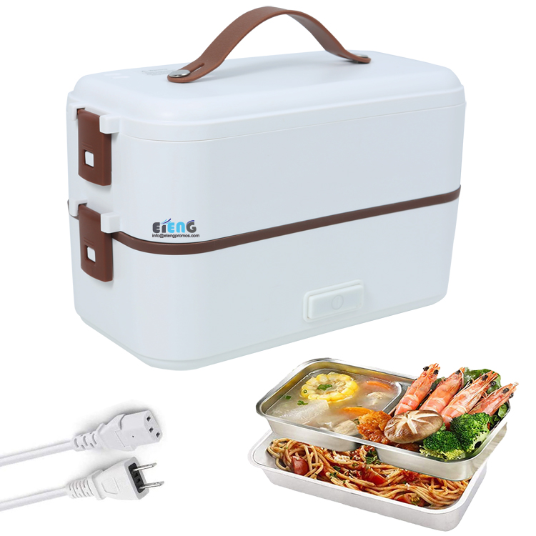 Custom Double Layers Food Heater Warmer Lunchbox 300W Portable Bento  Mini Electric Lunch Box