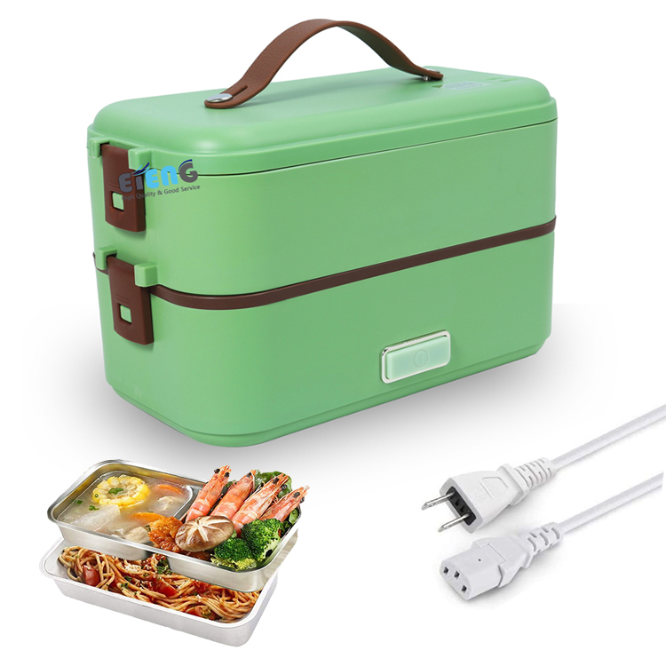 Custom Double Layers Food Heater Warmer Lunchbox 300W Portable Bento  Mini Electric Lunch Box