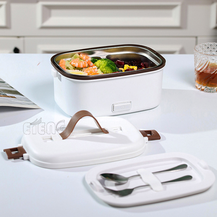 New Custom Branded Heated Lunchbox 1.5L Stainless Steel Food Warmer Electric Lunch Box for Car