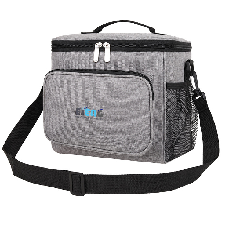 Custom Logo Insulation Cooler Bag Thick Soft Cloth Shoulder Portable Adults Insulated Lunch Bag