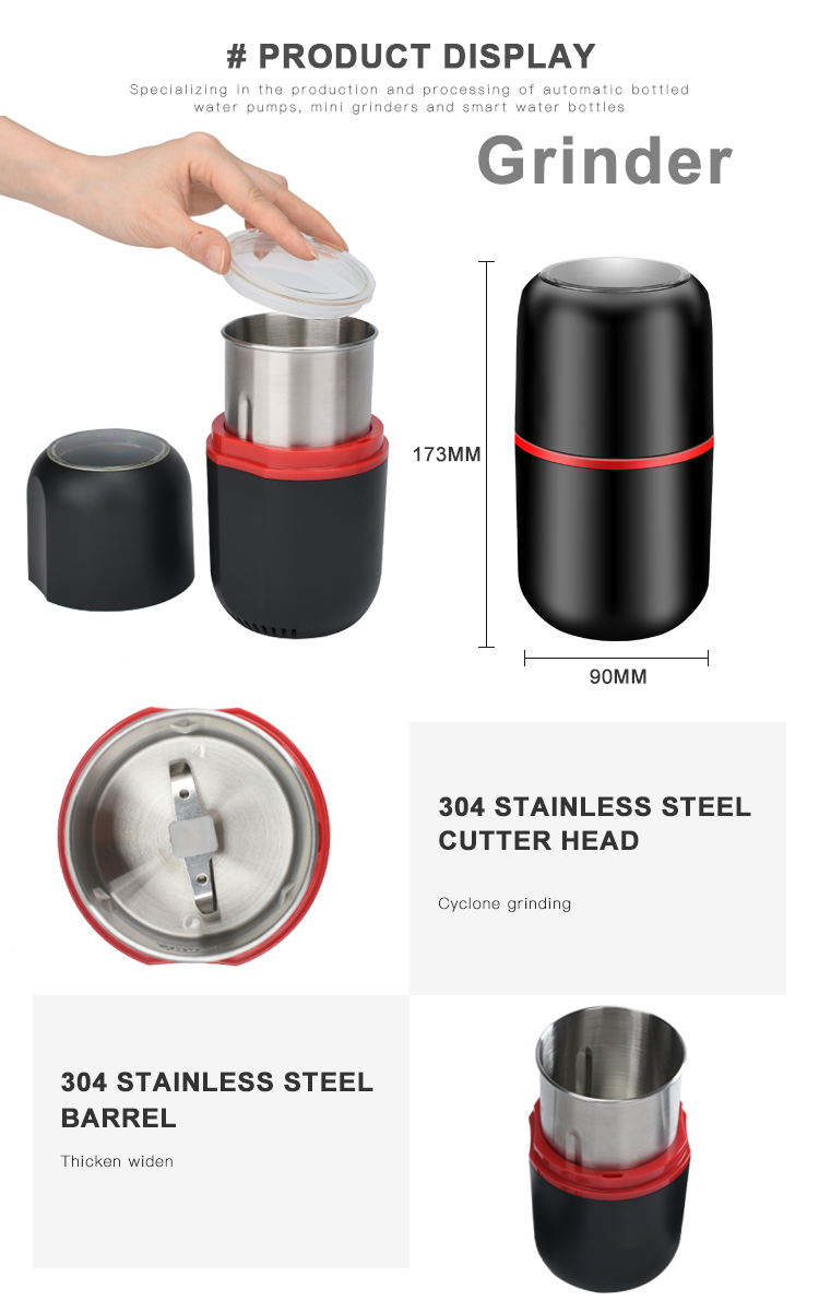 Custom Smart Coffee Mill Fast Grinding Multi-functional Kitchen Mini Electric Coffee Grinder