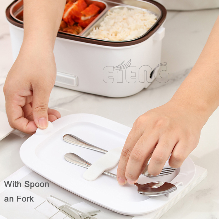 New Custom Branded Heated Lunchbox 1.5L Stainless Steel Food Warmer Electric Lunch Box for Car