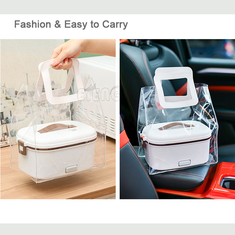 New Custom Branded Heated Lunchbox 1.5L Stainless Steel Food Warmer Electric Lunch Box for Car