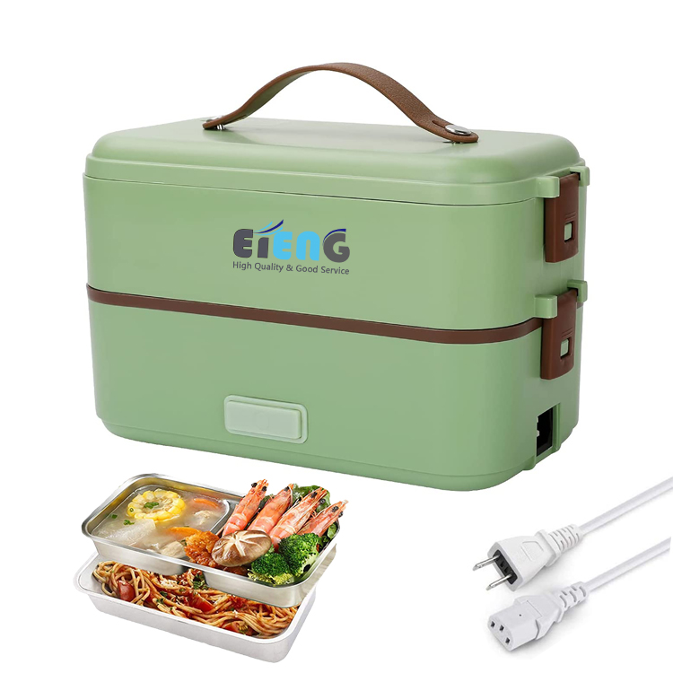 Custom Double Layers Food Heater Warmer Lunchbox 300W Portable Bento  Mini Electric Lunch Box